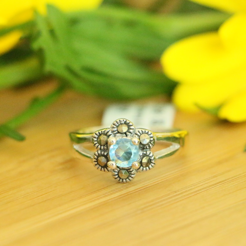 COPY - 925 Sterling silver marcasite CZ